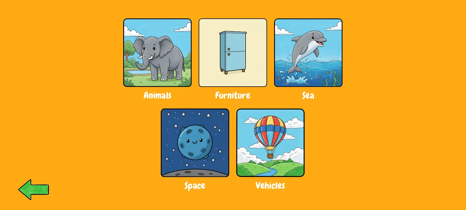 Memory: five picture packs